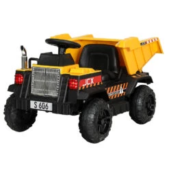 Rigo 12v Electric Dumptruck Loader Kids Ride On Car - Yellow