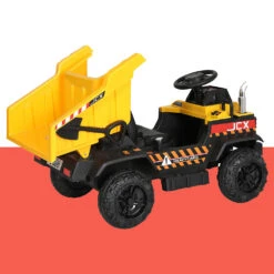 Rigo 12v Electric Dumptruck Loader Kids Ride On Car - Yellow 10 Rigo 12v Electric Dumptruck Loader Kids Ride On Car - Yellow -Kids Car Sales Rigo Kids Electric Ride On Car Dumptruck Loader Toy Cars 12V Yellow 4
