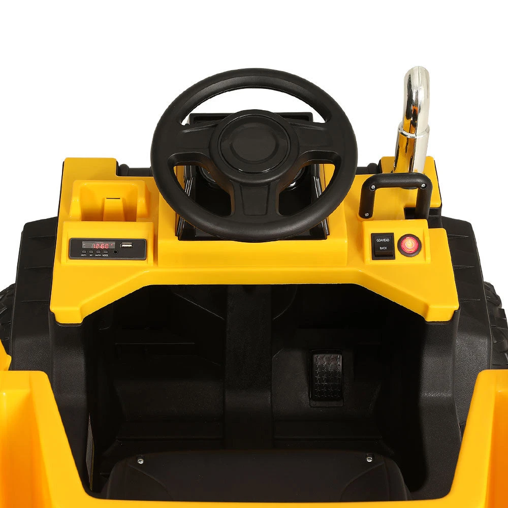 Rigo 12v Electric Dumptruck Loader Kids Ride On Car - Yellow 6 Rigo 12v Electric Dumptruck Loader Kids Ride On Car - Yellow - Image 6