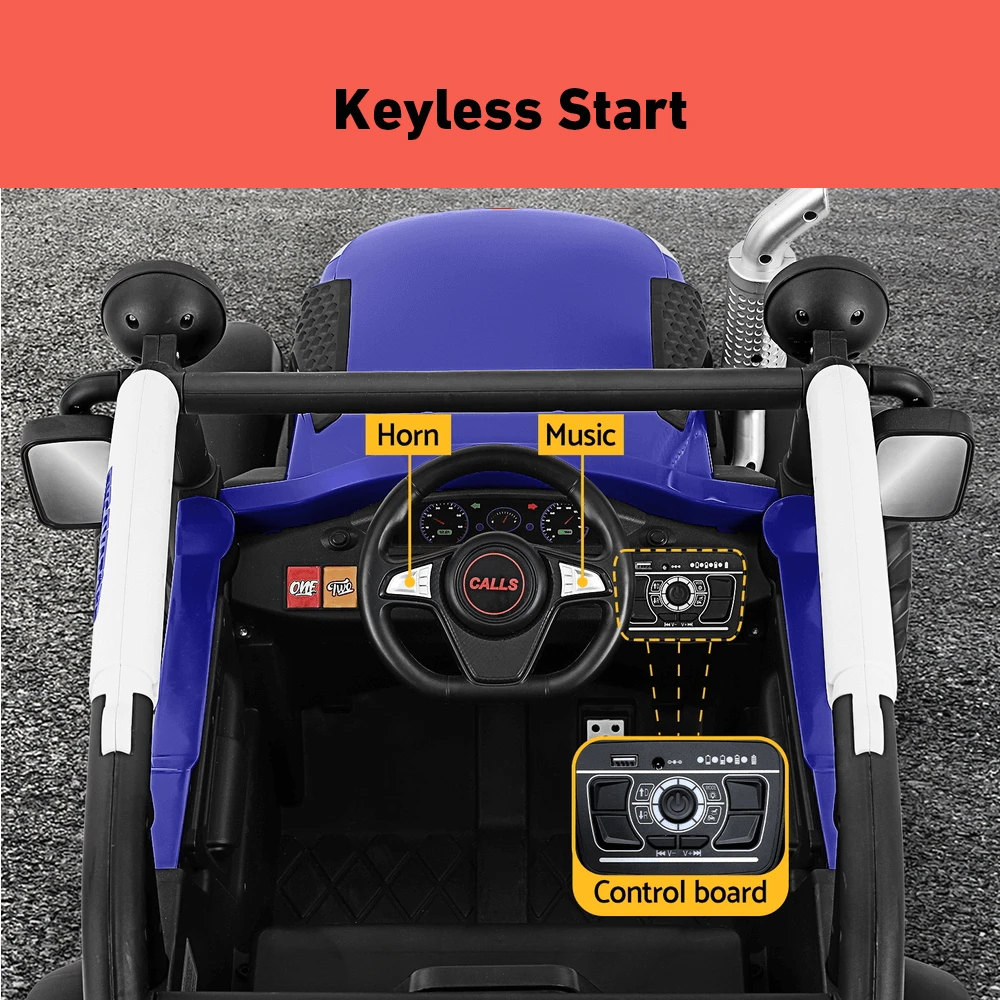 Rigo Kids 12v Off Road Jeep Kids Electric Ride On Car With Remote - Blue 3 Rigo Kids 12v Off Road Jeep Kids Electric Ride On Car With Remote - Blue - Image 3