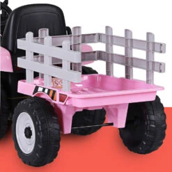 Rigo Kids 12v Electric Ride On Tractor - Pink -Kids Car Sales Rigo Kids Electric Ride On Car Tractor Toy Cars 12V Pink 3