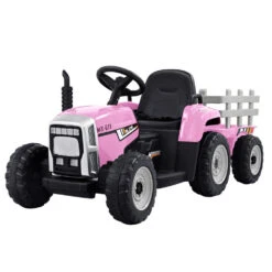 Rigo Kids 12v Electric Ride On Tractor - Pink