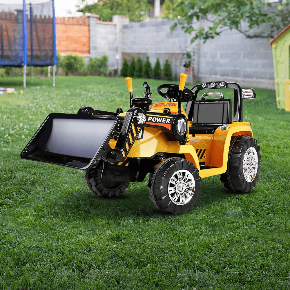 Rigo Kids Ride On Bulldozer Digger Electric Car - Yellow 2 Rigo Kids Ride On Bulldozer Digger Electric Car - Yellow - Image 2