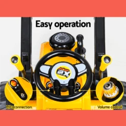 Rigo Kids Ride On Bulldozer Digger Electric Car - Yellow 18 Rigo Kids Ride On Bulldozer Digger Electric Car - Yellow -Kids Car Sales Rigo Kids Ride On Bulldozer Digger Electric Car Yellow 3