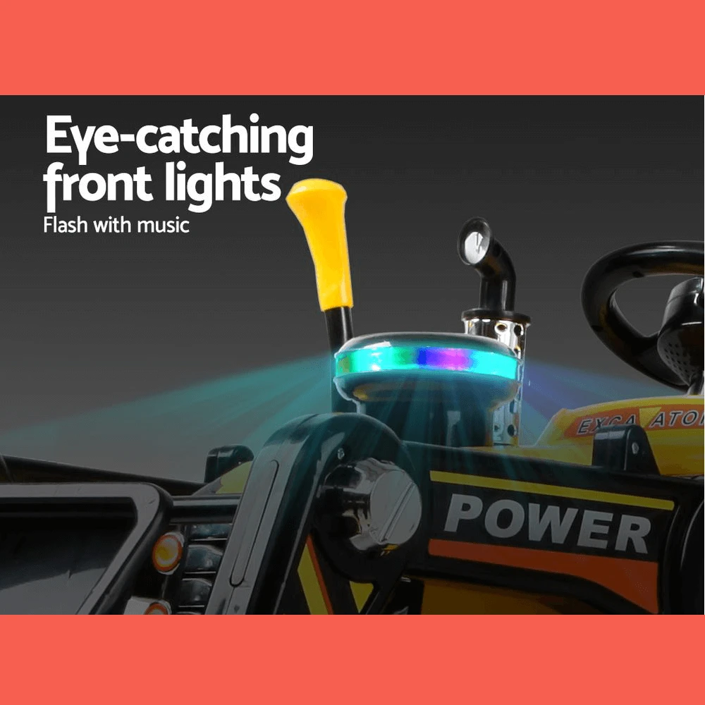 Rigo Kids Ride On Bulldozer Digger Electric Car - Yellow 7 Rigo Kids Ride On Bulldozer Digger Electric Car - Yellow - Image 7