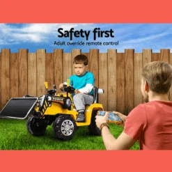 Rigo Kids Ride On Bulldozer Digger Electric Car - Yellow 17 Rigo Kids Ride On Bulldozer Digger Electric Car - Yellow -Kids Car Sales Rigo Kids Ride On Bulldozer Digger Electric Car Yellow 5
