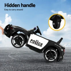 Rigo 12v Electric Police Patrol Kids Ride On Car With Remote - Black -Kids Car Sales Rigo Kids Ride On Car Electric Patrol Police Cars Battery Powered Toys 12V Black 7