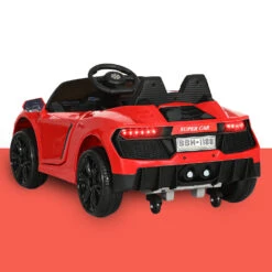 Rigo 12v Electric Kids Ride On Sports Car With Remote - Red 8 Rigo 12v Electric Kids Ride On Sports Car With Remote - Red -Kids Car Sales Rigo Kids Ride On Car Outdoor Electric Toys Battery Remote Control MP3 12V Red 1