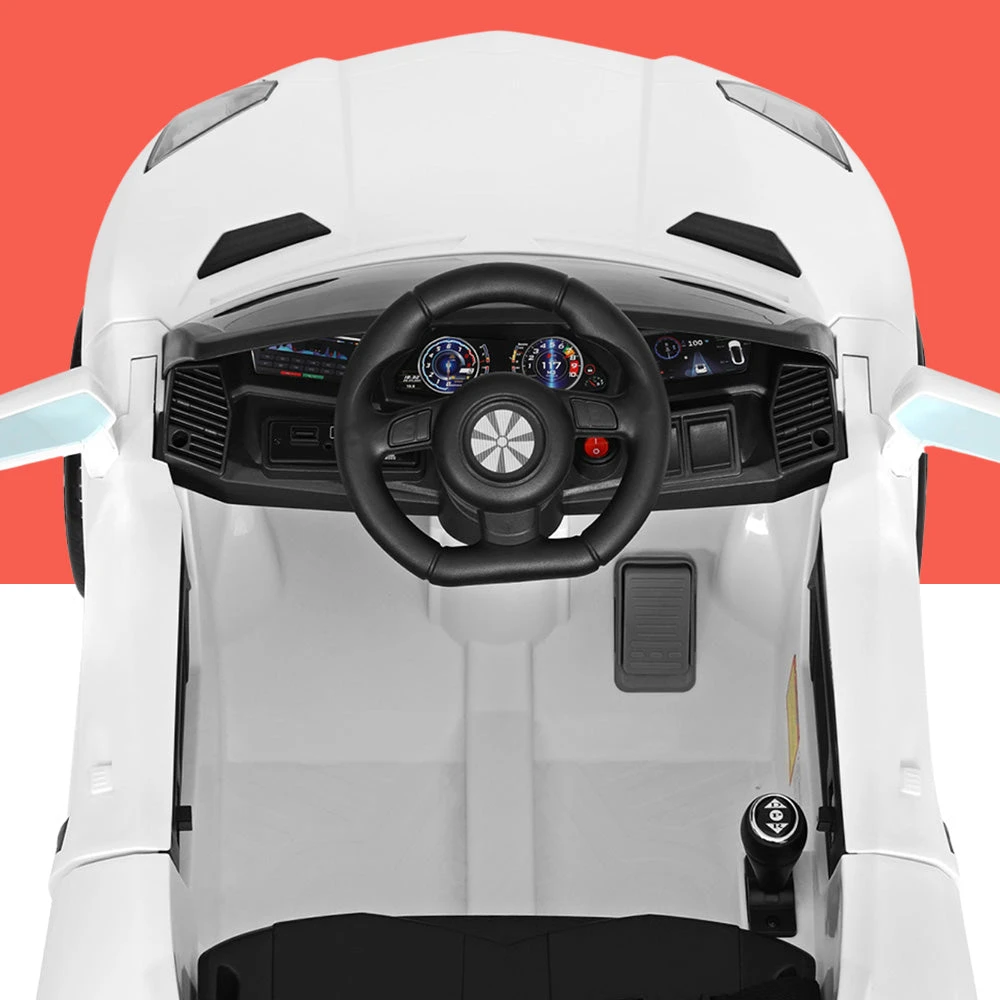 Rigo 12v Electric Kids Ride On Sports Car With Remote - White 3 Rigo 12v Electric Kids Ride On Sports Car With Remote - White - Image 3