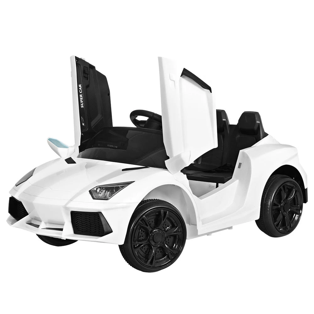 Rigo 12v Electric Kids Ride On Sports Car With Remote - White 1 Rigo 12v Electric Kids Ride On Sports Car With Remote - White