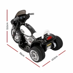 Rigo Kids Ride On Motorbike - Black & White -Kids Car Sales Rigo Kids Ride On Motorbike Black White 1