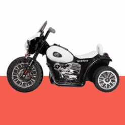 Rigo Kids Ride On Motorbike - Black & White -Kids Car Sales Rigo Kids Ride On Motorbike Black White 2