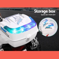 Rigo Kids Electric 6v Police Patrol 3-Wheel Ride-On Motorbike -Kids Car Sales RigoKidsElectric12vPolicePatrol3 WheelRide OnMotorbike 2