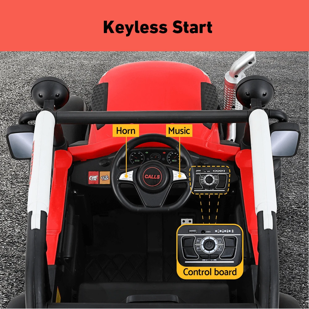 Rigo Kids 12V Off Road Jeep Kids Electric Ride On Car With Remote - Red 4 Rigo Kids 12V Off Road Jeep Kids Electric Ride On Car With Remote - Red - Image 4