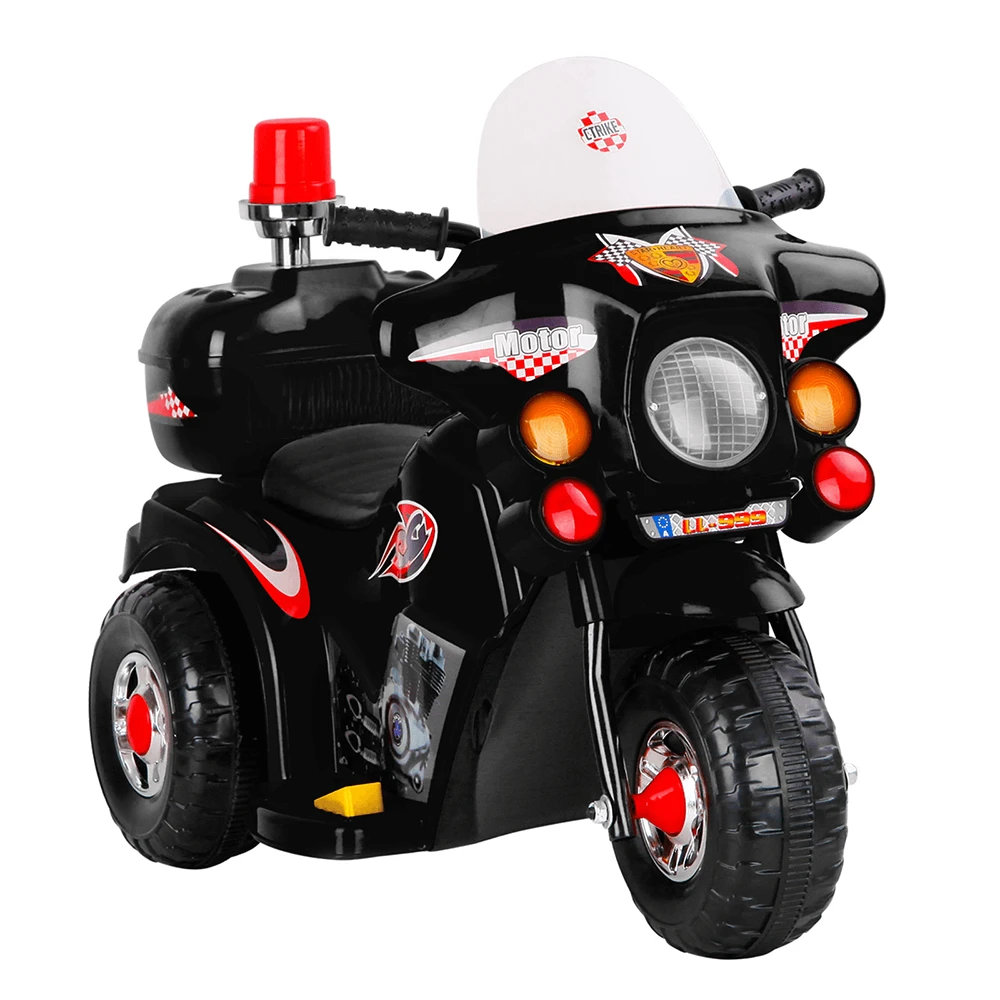 Rigo Kids Electric Ride On Police Motorcycle Motorbike 6V Battery Black 3 Rigo Kids Electric Ride On Police Motorcycle Motorbike 6V Battery Black - Image 3