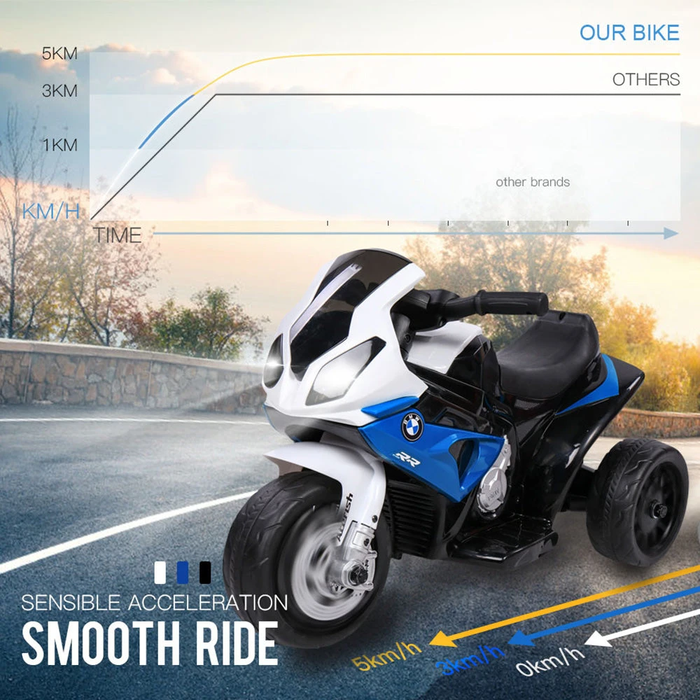 Rovo Kids Licensed BMW S1000RR Electric Ride On Motorbike - Blue 5 Rovo Kids Licensed BMW S1000RR Electric Ride On Motorbike - Blue - Image 5