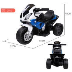 Rovo Kids Licensed BMW S1000RR Electric Ride On Motorbike - Blue 17 Rovo Kids Licensed BMW S1000RR Electric Ride On Motorbike - Blue -Kids Car Sales Rovo Kids Licensed BMW S1000RR Ride On Motorbike with Battery and Charger Blue 3