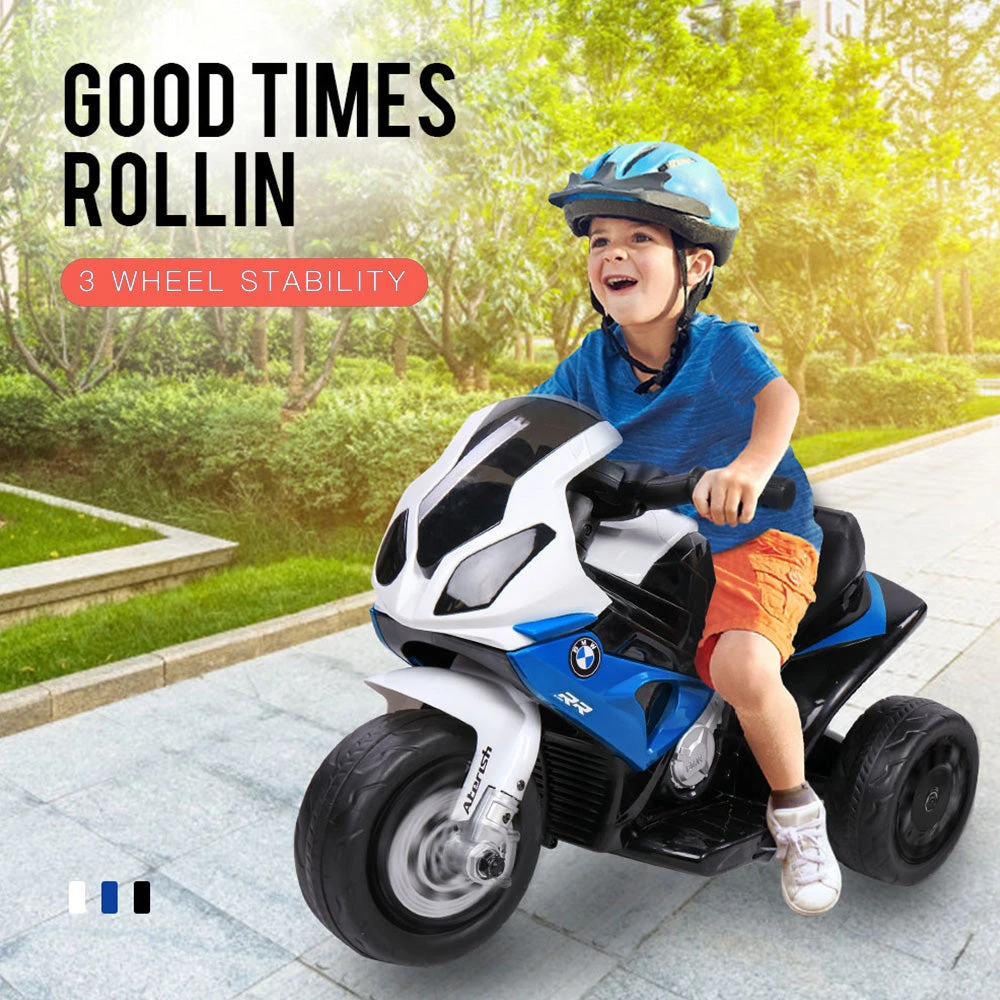 Rovo Kids Licensed BMW S1000RR Electric Ride On Motorbike - Blue 2 Rovo Kids Licensed BMW S1000RR Electric Ride On Motorbike - Blue - Image 2