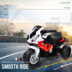 Rovo Kids Licensed BMW S1000RR Electric Ride On Motorbike - Red -Kids Car Sales Rovo Kids Licensed BMW S1000RR Ride On Motorbike with Battery and Charger Red 06
