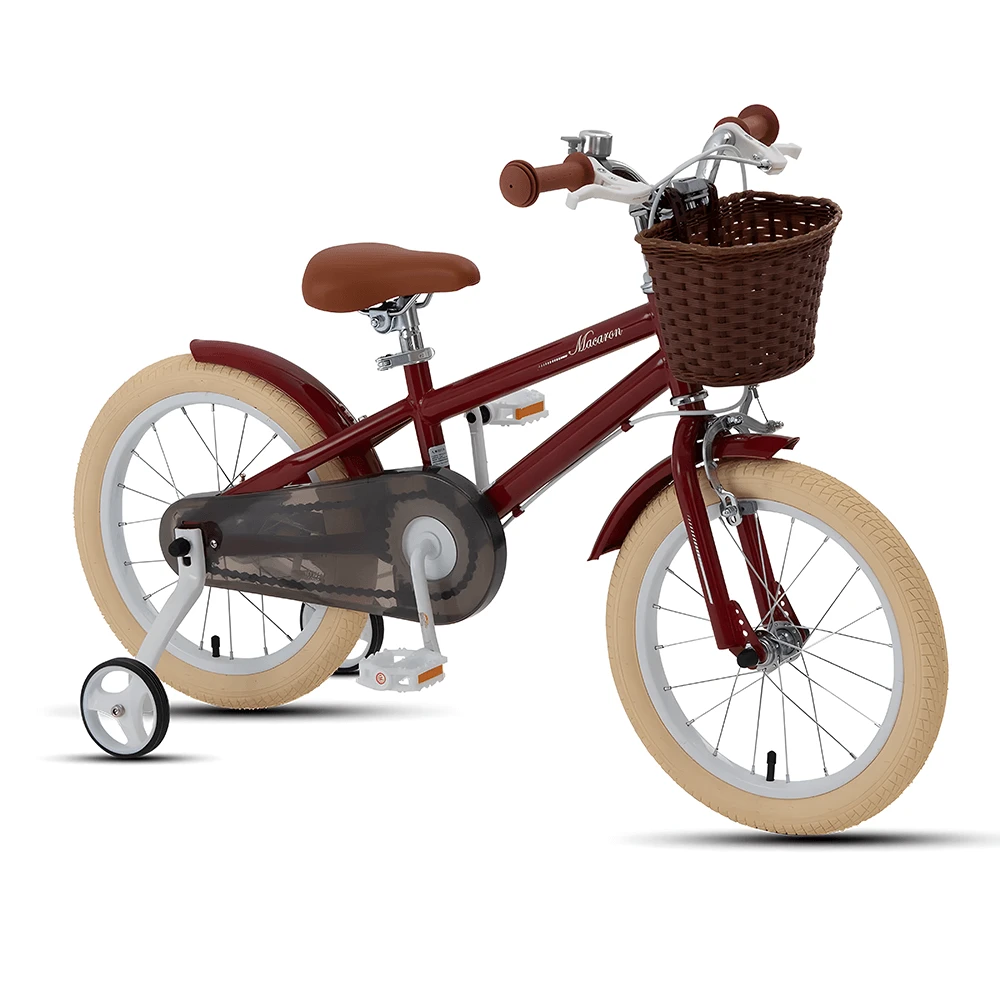 RoyalBaby 18-inch Vintage Style Kids Bike - Macaron Red 1 RoyalBaby 18-inch Vintage Style Kids Bike - Macaron Red