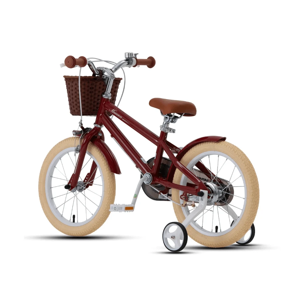 RoyalBaby 14-inch Vintage Style Kids Bike - Macaron Red 3 RoyalBaby 14-inch Vintage Style Kids Bike - Macaron Red - Image 3