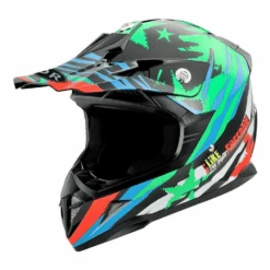 TDRMOTO Kids Full-Face Motorbike/ATV Helmet - Green
