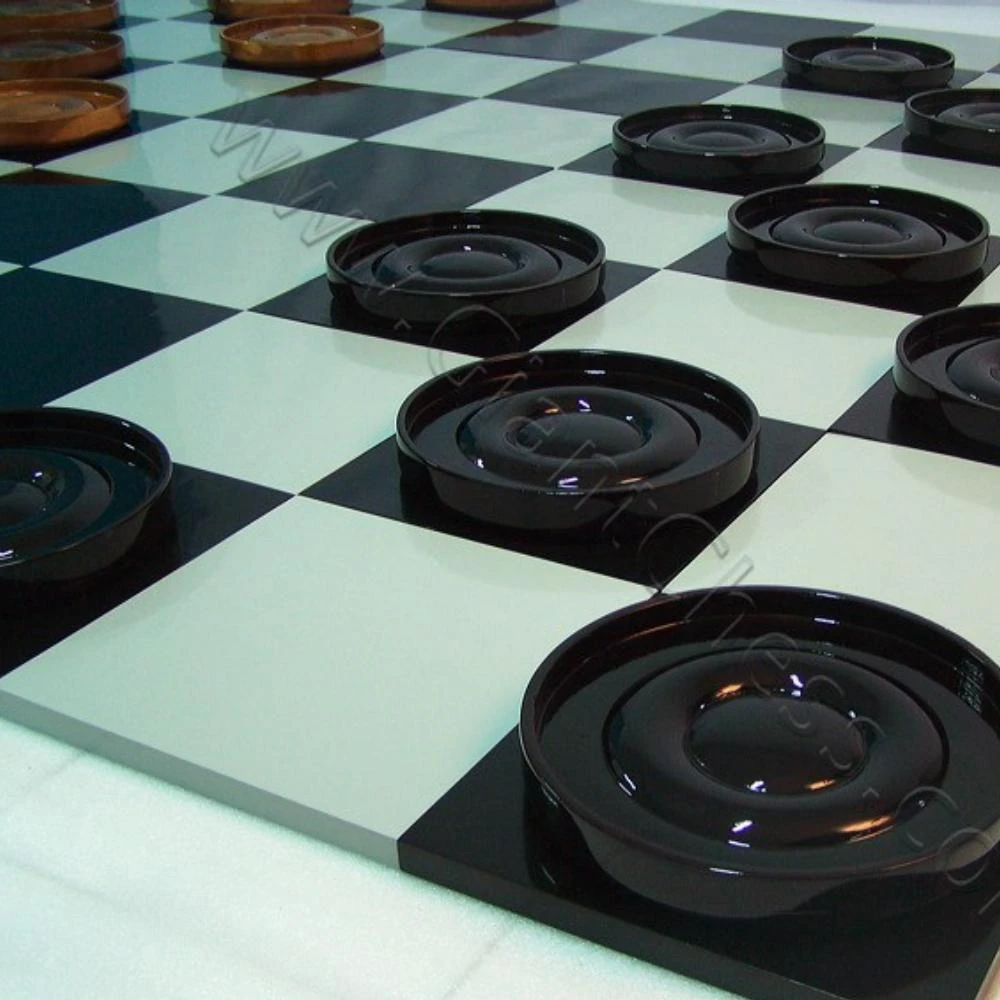 Teak 18cm Timber Giant Checkers 3 Teak 18cm Timber Giant Checkers - Image 3