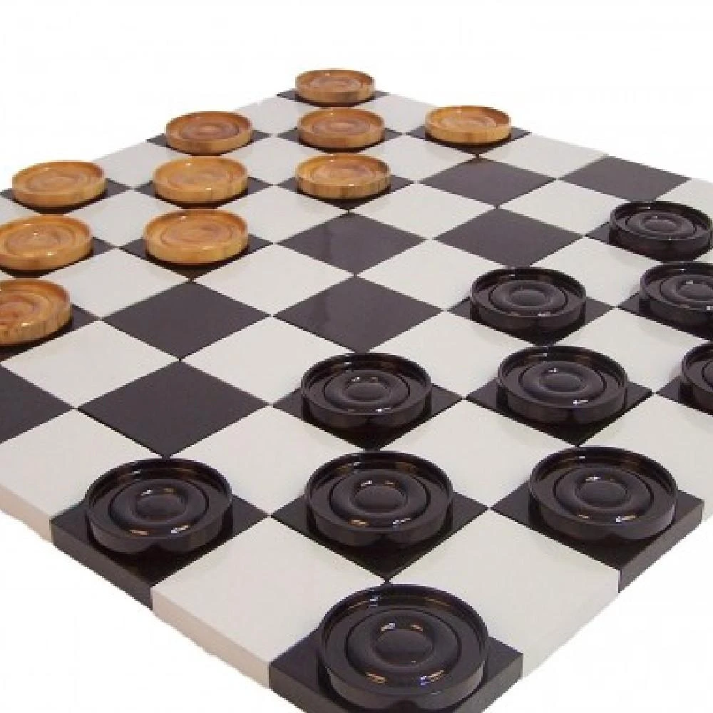 Teak 18cm Timber Giant Checkers 2 Teak 18cm Timber Giant Checkers - Image 2
