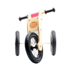 Trybike Wooden Trybike With Soft Chin Guard Seat And Cover Set - Pink 11 Trybike Wooden Trybike With Soft Chin Guard Seat And Cover Set - Pink -Kids Car Sales Trybike 4 in 1 Wooden Trybike Front