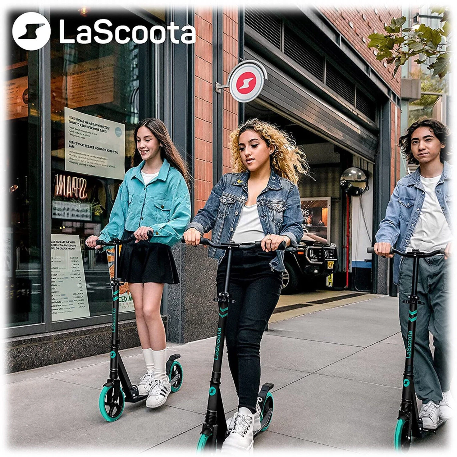 Lascoota Pulse Kick Push Commuter Scooter For Teens And Adult - Aqua 8 Lascoota Pulse Kick Push Commuter Scooter For Teens And Adult - Aqua - Image 8