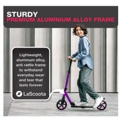 Lascoota Pulse Kick Push Commuter Scooter For Teens And Adult - Plum -Kids Car Sales V185 695844PLUM s l1600 09