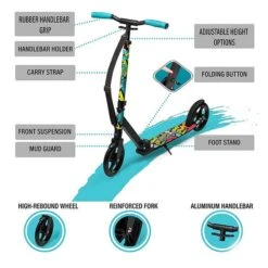 Lascoota Pulse Kick Push Commuter Scooter For Teens And Adult - Graphic Black 12 Lascoota Pulse Kick Push Commuter Scooter For Teens And Adult - Graphic Black -Kids Car Sales V185 LSRDHT04GRA s l1600 03
