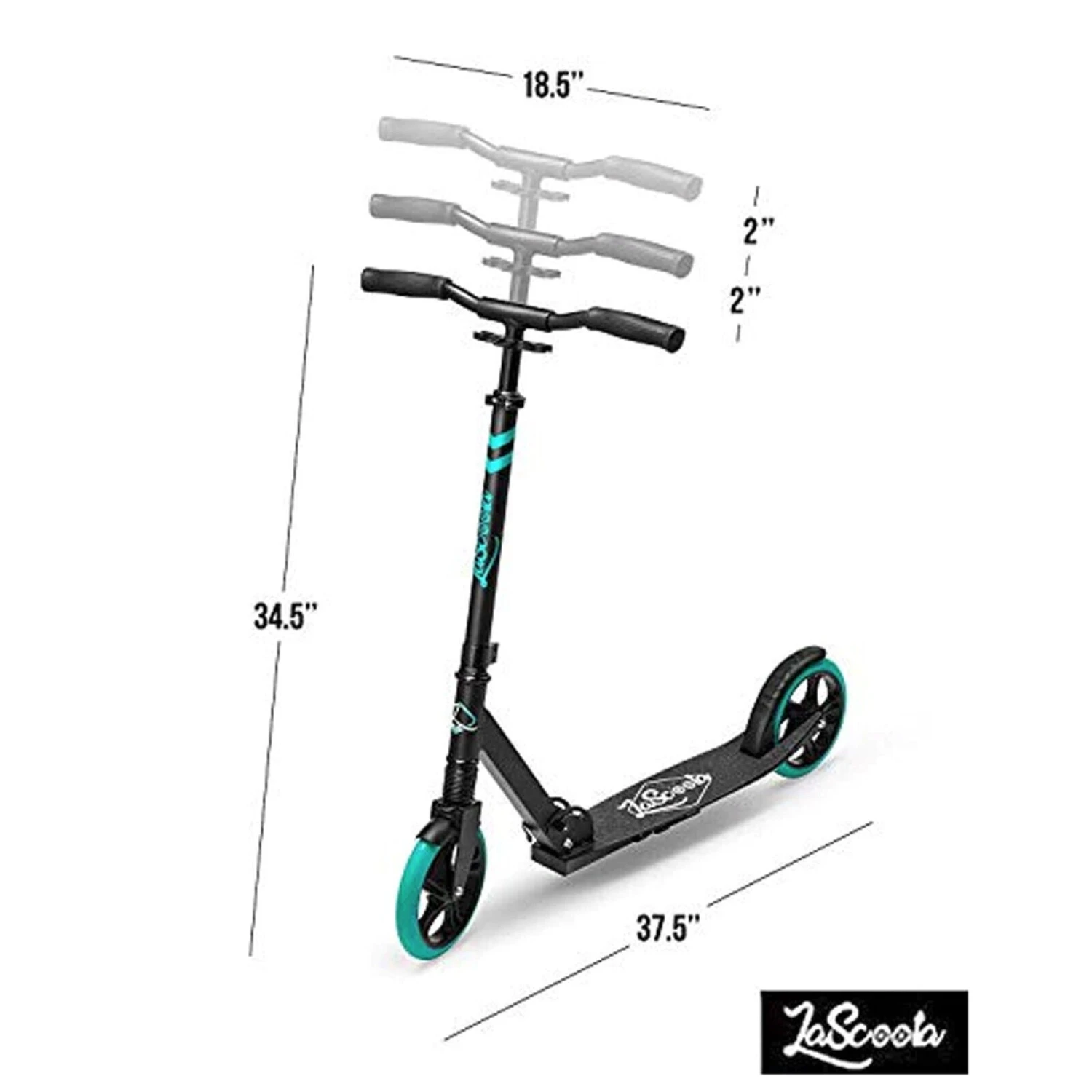Lascoota Pulse Kick Push Commuter Scooter For Teens And Adult - Graphic Black 7 Lascoota Pulse Kick Push Commuter Scooter For Teens And Adult - Graphic Black - Image 7