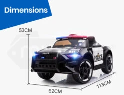 Rovo Kids Police Patrol Kids Electric Ride-On Car - Black -Kids Car Sales V219 KIDVEHROVACP1 KIDVEHROVACP1 05 edb3ace4 6022 478a 8a35 b6098b806442