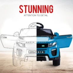 ROVO KIDS 12v Electric Kids Ride-On Car - Blue -Kids Car Sales V219 KIDVEHROVAEBL KIDVEHROVAEBL 06