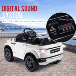 Rovo Kids 12v Electric Ride On Car With Remote - White 15 Rovo Kids 12v Electric Ride On Car With Remote - White -Kids Car Sales V219 KIDVEHROVAEWT 74147 03