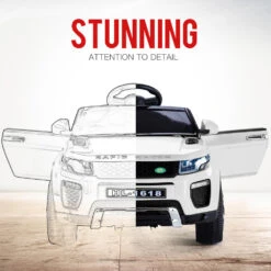 Rovo Kids 12v Electric Ride On Car With Remote - White 17 Rovo Kids 12v Electric Ride On Car With Remote - White -Kids Car Sales V219 KIDVEHROVAEWT 74147 05