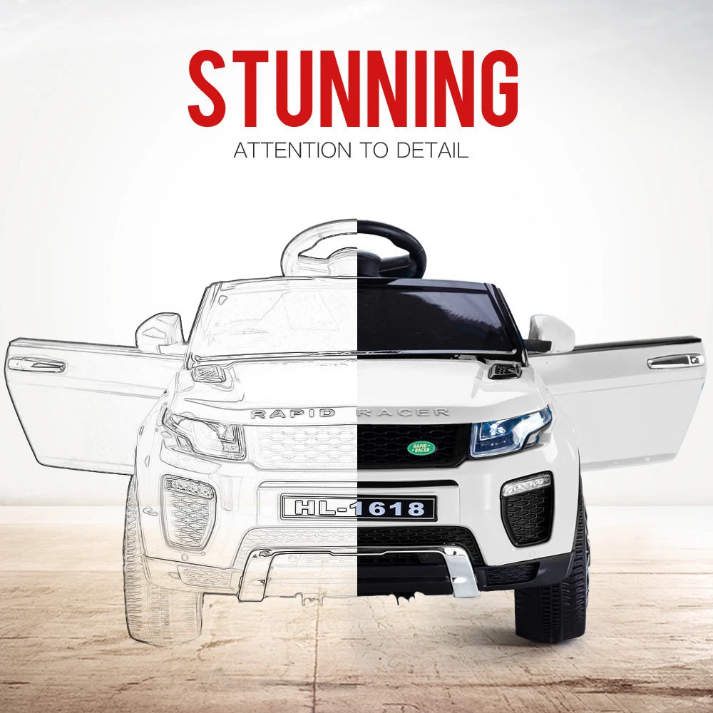 Rovo Kids 12v Electric Ride On Car With Remote - White 6 Rovo Kids 12v Electric Ride On Car With Remote - White - Image 6