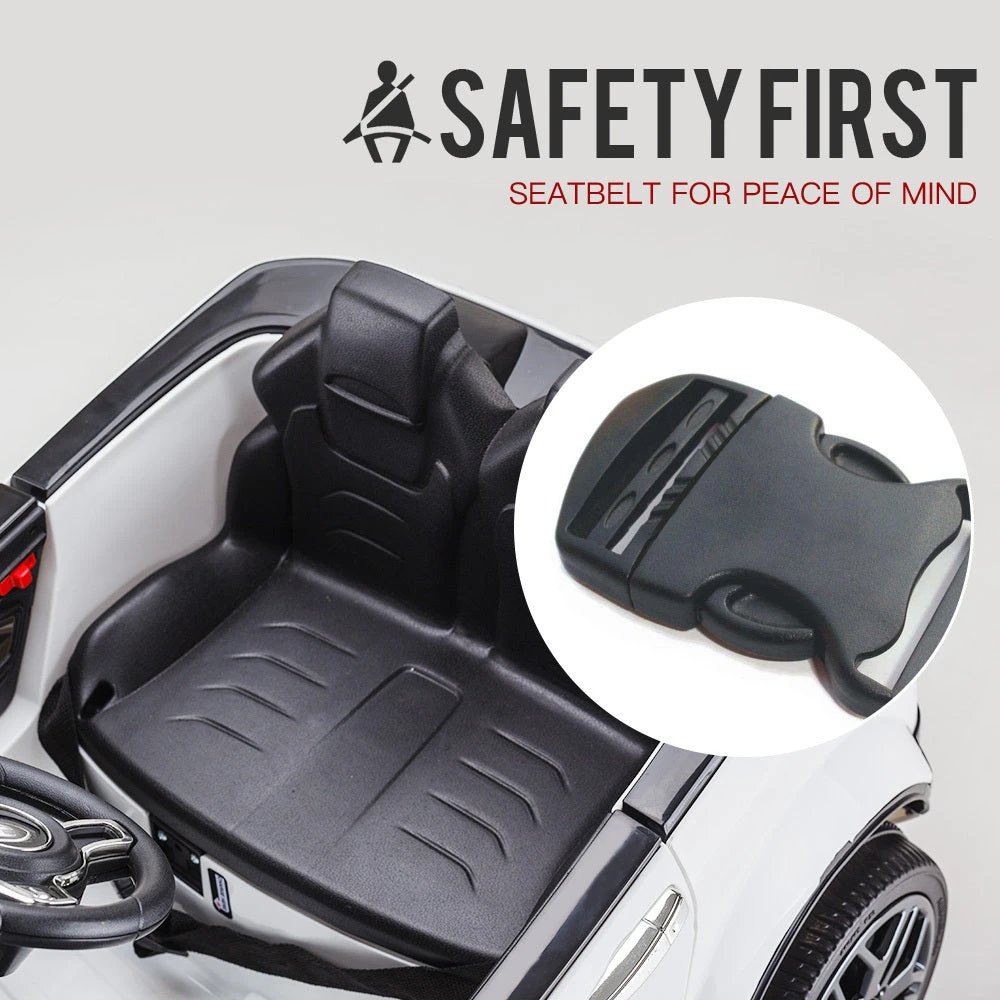 Rovo Kids 12v Electric Ride On Car With Remote - White 7 Rovo Kids 12v Electric Ride On Car With Remote - White - Image 7