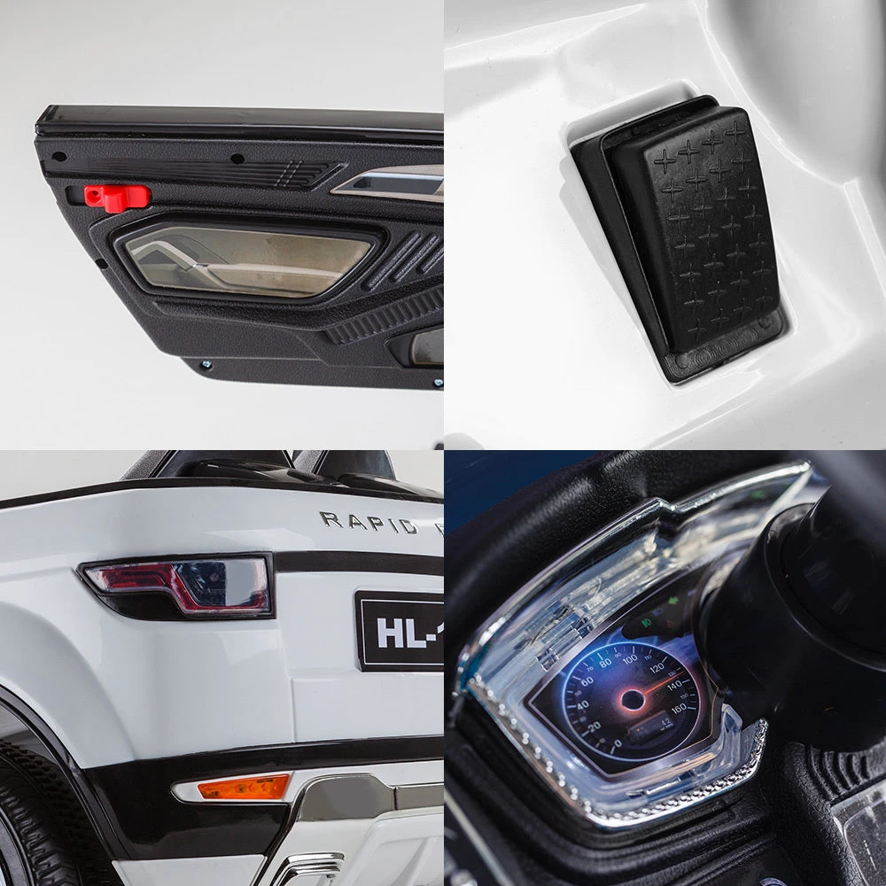 Rovo Kids 12v Electric Ride On Car With Remote - White 11 Rovo Kids 12v Electric Ride On Car With Remote - White - Image 11