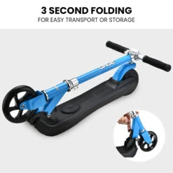 Rovo Kids 125W Foldable Kids Electric Scooter - Blue -Kids Car Sales V219 TRNESCRVM2BA 74424 04