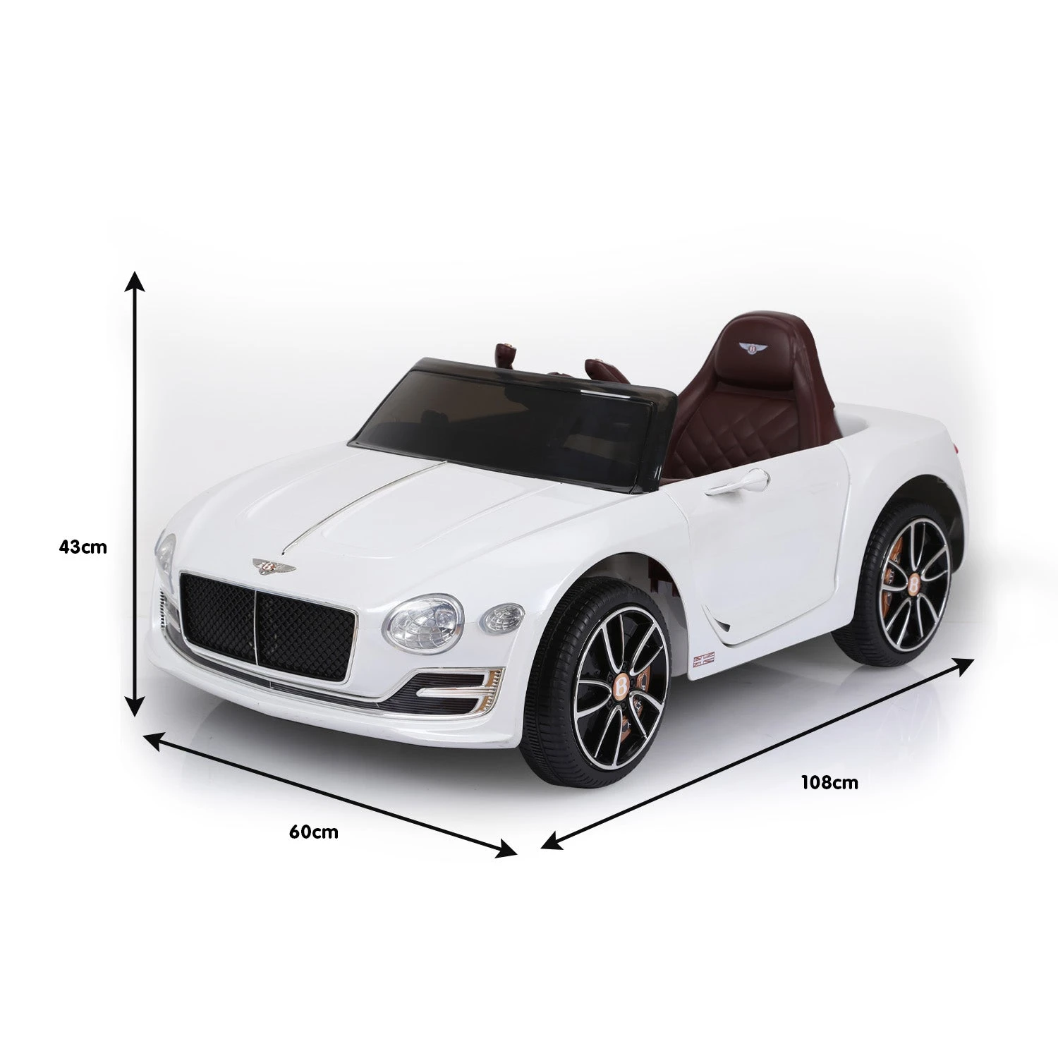 Kahuna Bentley Exp 12 Speed 6E Licensed 6v Electric Ride On Kids Car With Remote Control - White 4 Kahuna Bentley Exp 12 Speed 6E Licensed 6v Electric Ride On Kids Car With Remote Control - White - Image 4