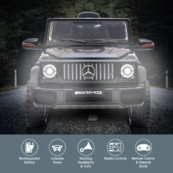 Kahuna Mercedes Benz AMG G63 Licensed Kids Ride On Car With Remote - Black -Kids Car Sales V240 CAR G63 BK 70551 05