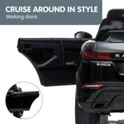 Kahuna Land Rover Licensed 12v Electric Kids Ride On Car With Remote - Black -Kids Car Sales V240 CAR LRV BK 70523 03