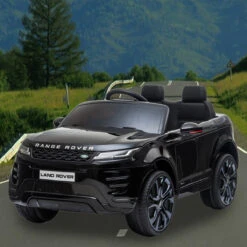 Kahuna Land Rover Licensed 12v Electric Kids Ride On Car With Remote - Black -Kids Car Sales V240 CAR LRV BK 70523 09