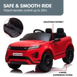Kahuna Land Rover Licensed Kids Electric Ride On Car With Remote - Red -Kids Car Sales V240 CAR LRV RD 70525 04