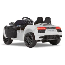 Kahuna R8 Spyder Audi Licensed 12v Electric Ride On Kids Car With Remote - White -Kids Car Sales V240 CAR SPD WH 70533 07