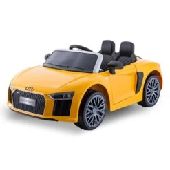 Kahuna 12v Licensed Audi R8 Spyder Kids Electric Ride On Car With Remote - Yellow