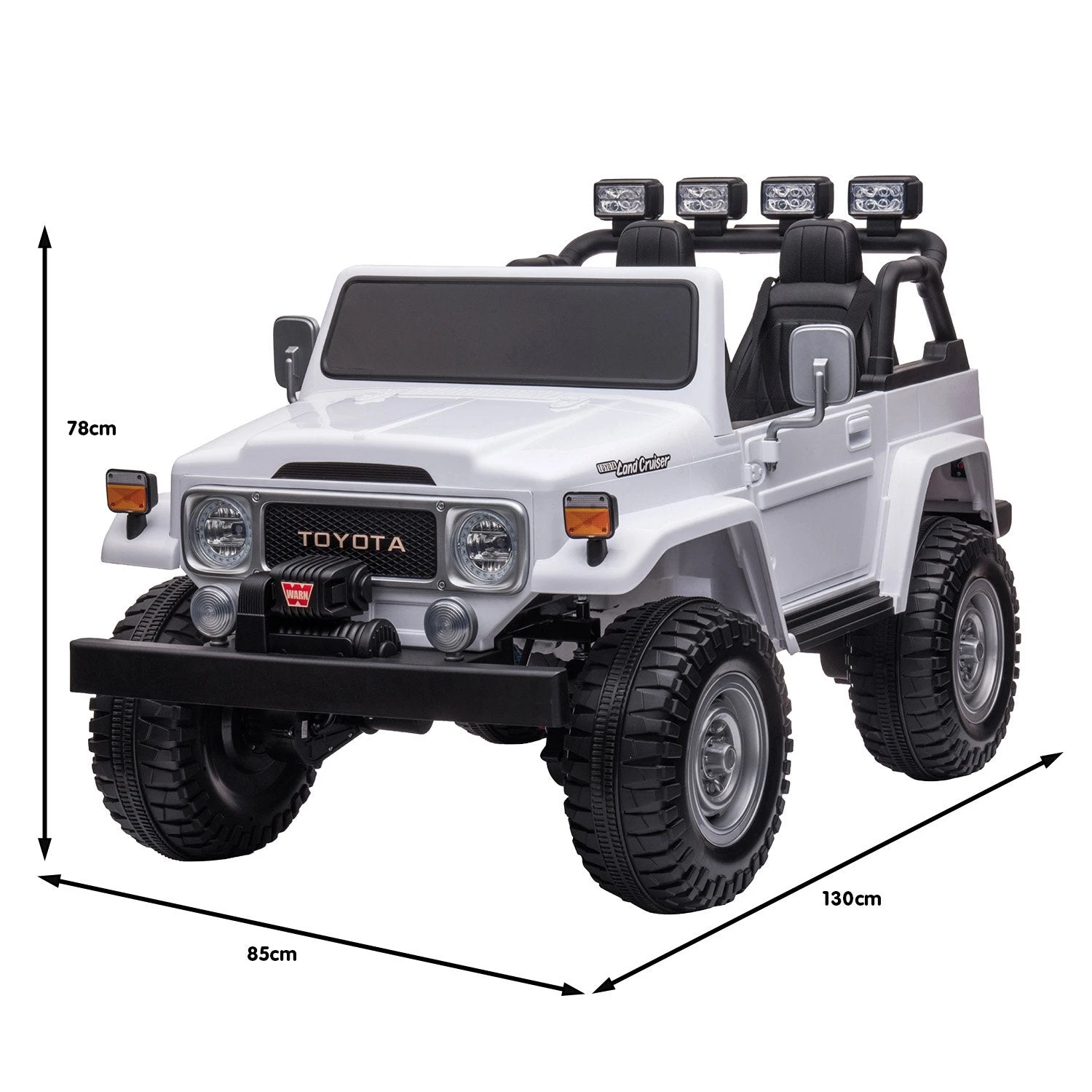 Kahuna 80W Licensed Toyota FJ-40 Kids Ride On Car - White 6 Kahuna 80W Licensed Toyota FJ-40 Kids Ride On Car - White - Image 6