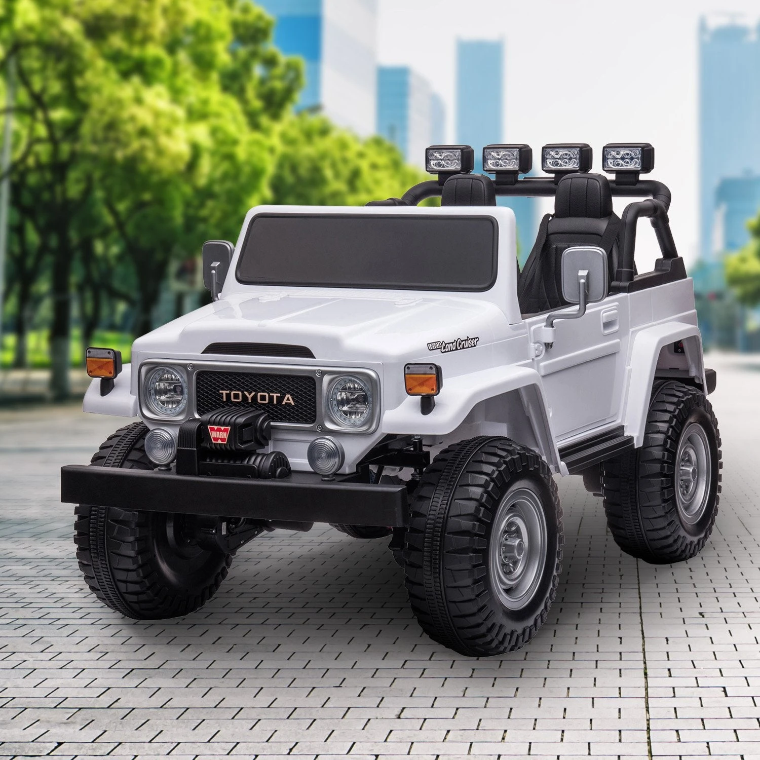 Kahuna 80W Licensed Toyota FJ-40 Kids Ride On Car - White 11 Kahuna 80W Licensed Toyota FJ-40 Kids Ride On Car - White - Image 11